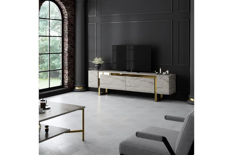 TV-bänk Sozi Travertin / Rany - Travertin / Rany - Products - Möbler - TV- & Mediamöbler - TV bänk & mediabänk