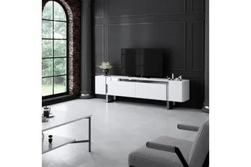 TV-bänk Sozi Vit / Argentu - Vit / Argentu - Products - Möbler - TV- & Mediamöbler - TV bänk & mediabänk