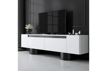 TV-bänk Vit / Svart - Vit / Svart - Products - Möbler - TV- & Mediamöbler - TV bänk & mediabänk