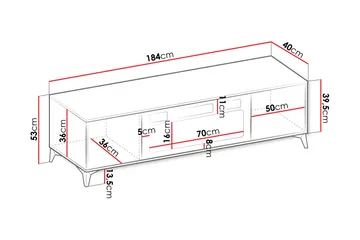 Vemdalen Tv-bänk 184 cm - Sand beige - Products - Möbler - TV- & Mediamöbler - TV bänk & mediabänk