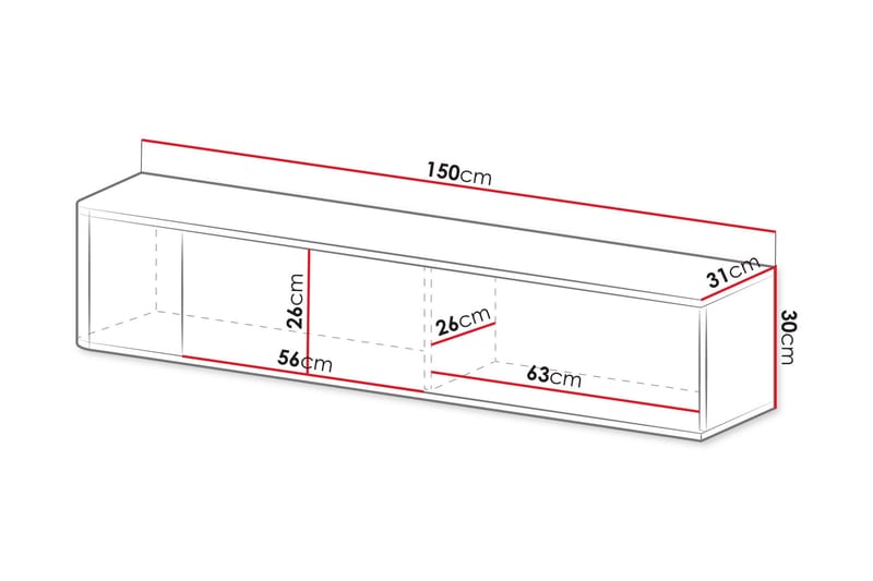 Zalricus Tv-skåp 150 cm - Beige - Products - Möbler - TV- & Mediamöbler - TV-skåp