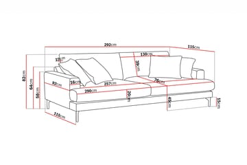 Menard Premium 5-sits Djup Soffa i Chenille - Grå - Products - Möbler - Soffa