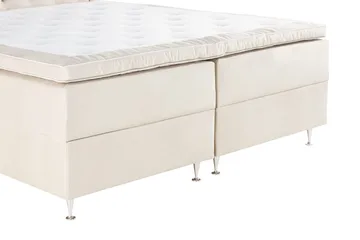Alessia Komplett Sängpaket med Förvaring LED-belysning 160x200 cm - Biege - Products - Möbler - Säng - Säng med förvaring