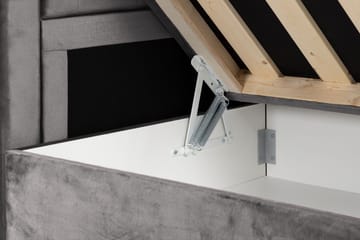 Alessia Komplett Sängpaket med Förvaring LED-belysning 160x200 cm - Mörkgrå - Products - Möbler - Säng - Säng med förvaring
