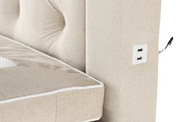 Alessia Komplett Sängpaket med Förvaring LED-belysning 180x200 cm - Beige - Products - Möbler - Säng - Säng med förvaring