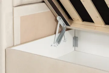 Alessia Komplett Sängpaket med Förvaring LED-belysning 180x200 cm - Beige - Products - Möbler - Säng - Säng med förvaring