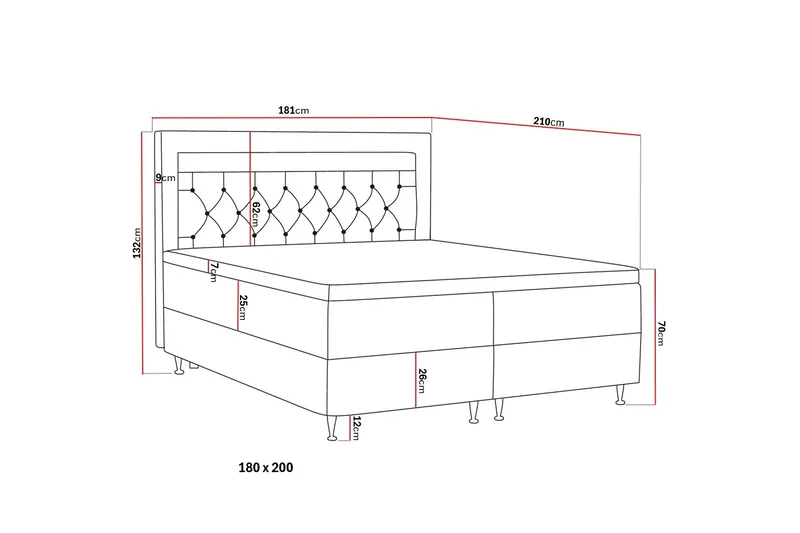 Alessia Komplett Sängpaket med Förvaring LED-belysning 180x200 cm - Mörkgrå Sammet - Products - Möbler - Säng - Säng med förvaring