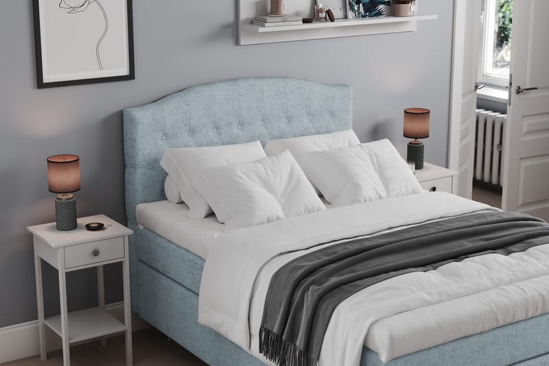 Belda Kontinentalsäng 120x200Fast - Ljusblå - Products - Möbler - Säng - Enkelsäng