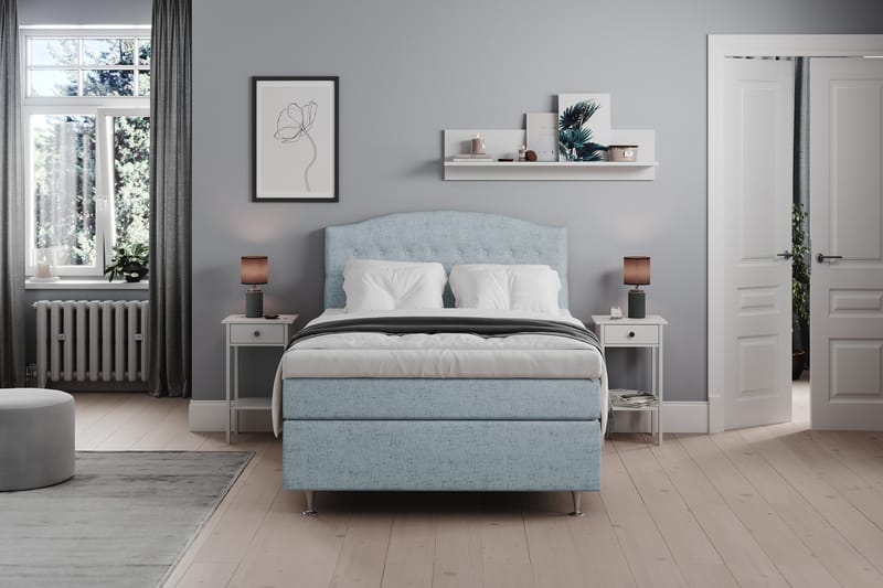 Belda Kontinentalsäng 120x200Fast - Ljusblå - Products - Möbler - Säng - Enkelsäng