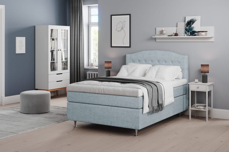 Belda Kontinentalsäng 120x200Fast - Ljusblå - Products - Möbler - Säng - Enkelsäng