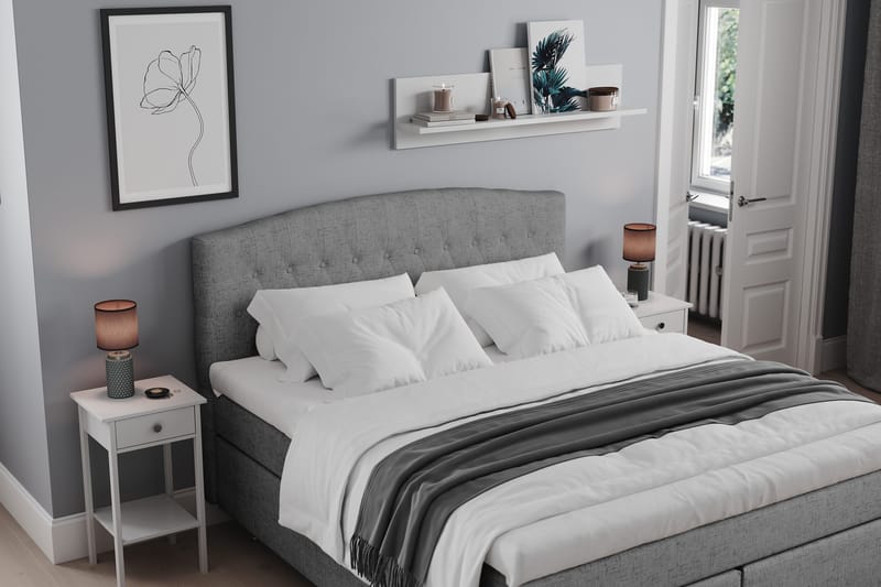 Belda Kontinentalsäng 160x200Fast - Gr å - Products - Möbler - Säng - Kontinentalsäng