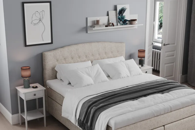 Belda Kontinentalsäng 160x200Fast/Medium - Beige - Products - Möbler - Säng - Kontinentalsäng