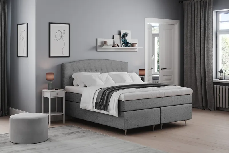 Belda Kontinentalsäng 180x200Medium - Grå - Products - Möbler - Säng - Kontinentalsäng