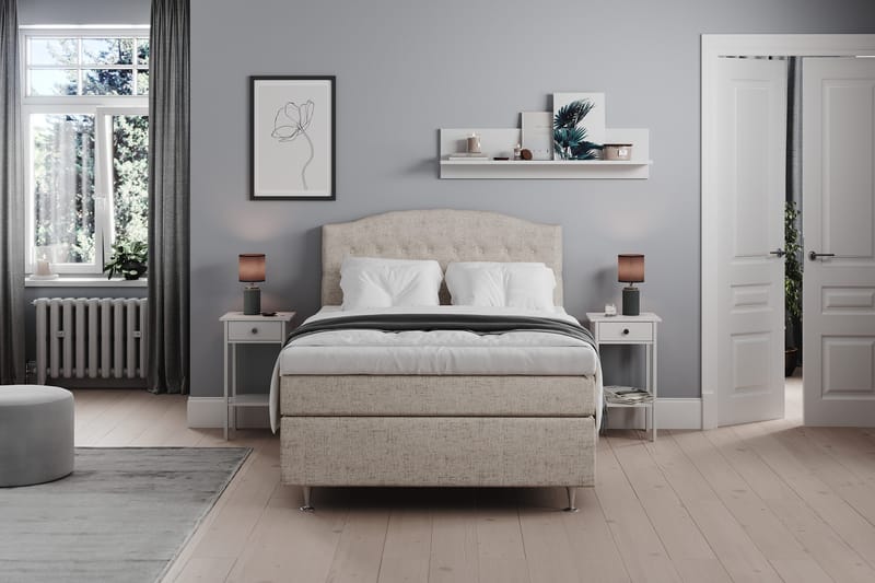 Belda Sängpaket 140x200 Fast - Beige - Products - Möbler - Säng - Kontinentalsäng