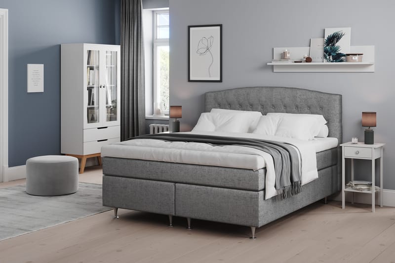Belda Sängpaket 160x200 Medium - Grå - Products - Möbler - Säng - Kontinentalsäng