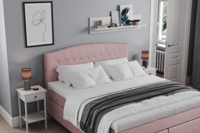 Belda Sängpaket 180x200 Medium - Rosa - Products - Möbler - Säng - Kontinentalsäng