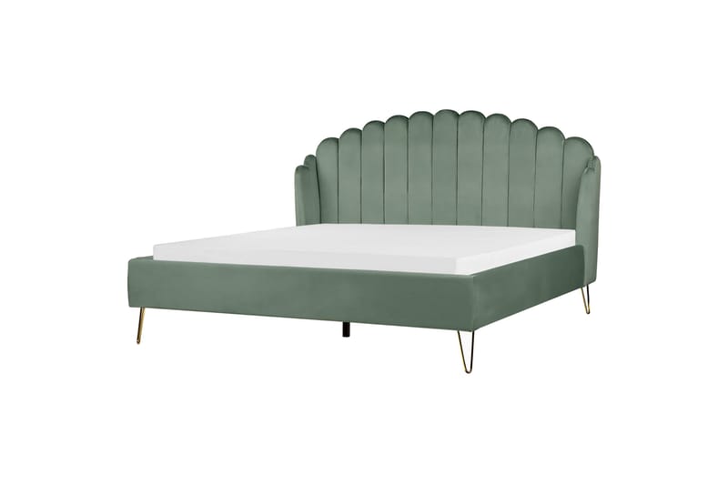 Benicio Sängram 180x200 cm - Grön/Guld - Products - Möbler - Säng - Sängram & sängstomme