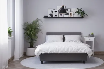 Billingen Komplett Sängpaket 160x200 cm - Grå - Products - Möbler - Säng - Kontinentalsäng