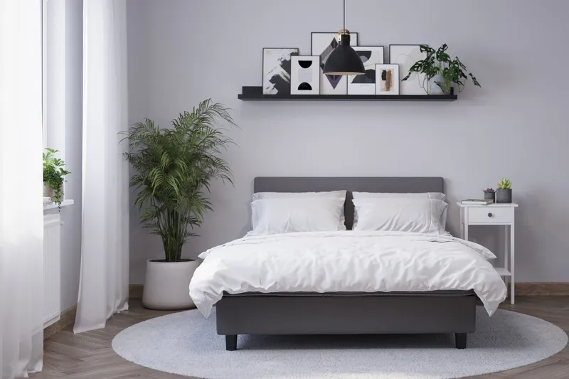 Billingen Komplett Sängpaket 160x200 cm - Grå - Products - Möbler - Säng - Kontinentalsäng