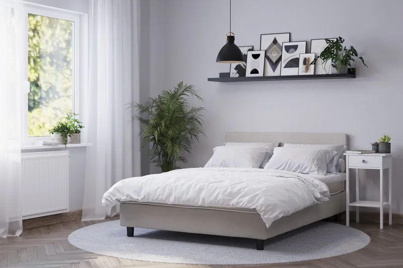 Billingen Kontinentalsäng 160x200 cm - Beige - Products - Möbler - Säng - Enkelsäng