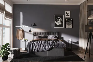 Boxy Komplett Sängpaket Box Bed 180x200 cm - Svart/Grå - Products - Möbler - Säng - Säng med förvaring