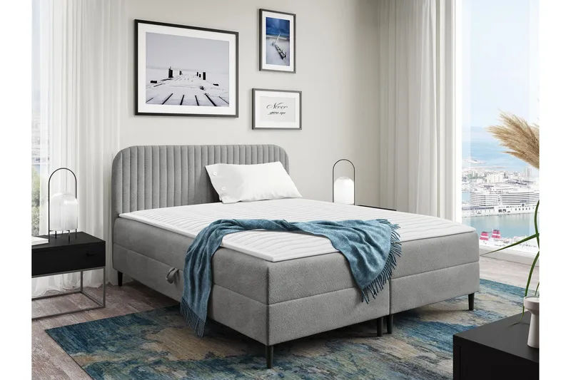 Celestine Förvaringssäng 140x200 cm, Svart