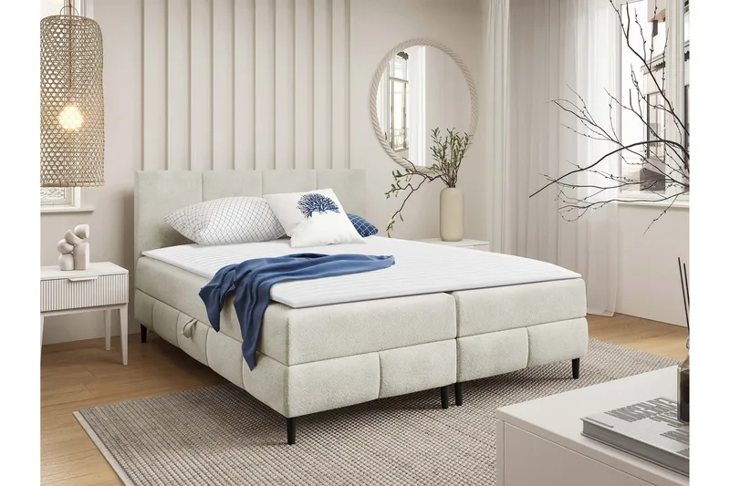 Celestine Förvaringssäng 140x200 cm, Vit