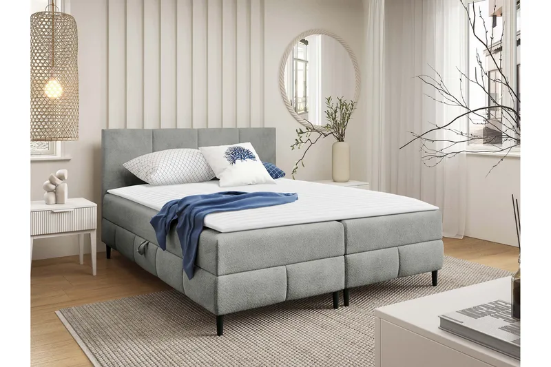 Celestine Förvaringssäng 160x200 cm, Grå