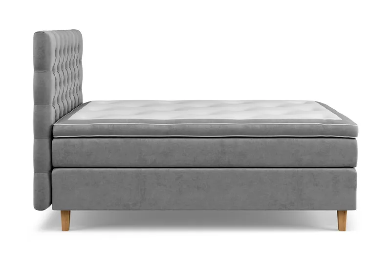 Celine Kontinentalsäng 120x200cm - Grå/Sammet - Products - Möbler - Säng - Enkelsäng