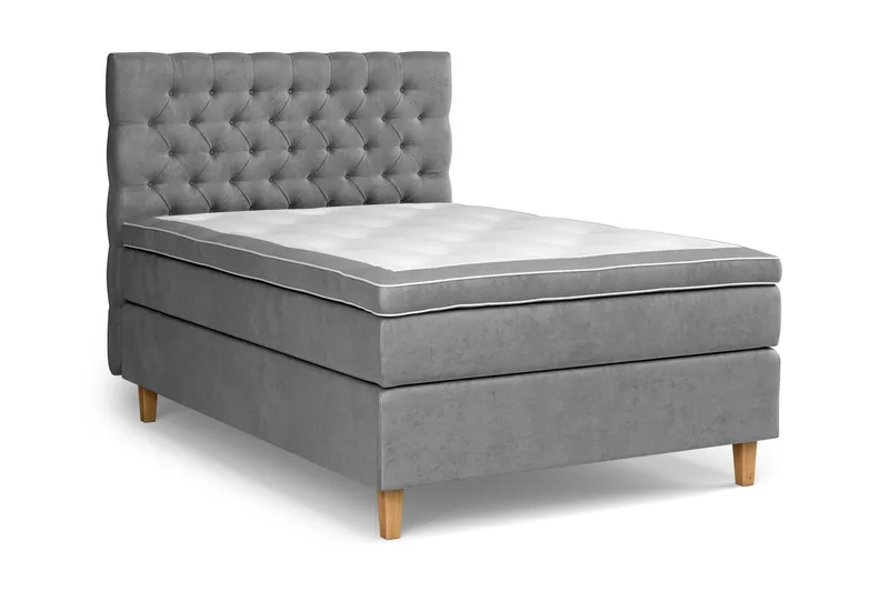 Celine Kontinentalsäng 120x200cm - Grå/Sammet - Products - Möbler - Säng - Enkelsäng