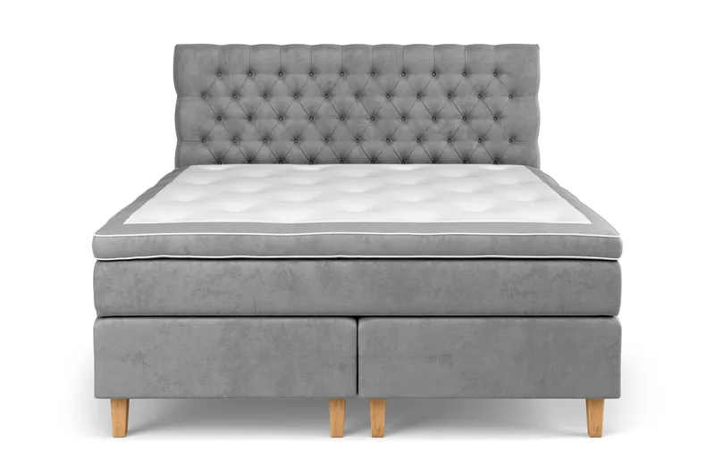 Celine Kontinentalsäng 180x200cm, Grå/Sammet
