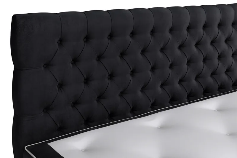 Celine Kontinentalsäng 180x200cm - Svart/Sammet - Products - Möbler - Säng - Kontinentalsäng
