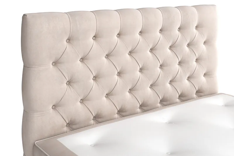 Celine Sängpaket 140x200cm - Beige/Sammet - Products - Möbler - Säng - Kontinentalsäng