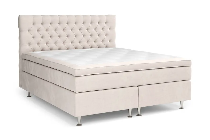 Celine Sängpaket 160x200cm - Beige / Sammet - Products - Möbler - Säng - Kontinentalsäng