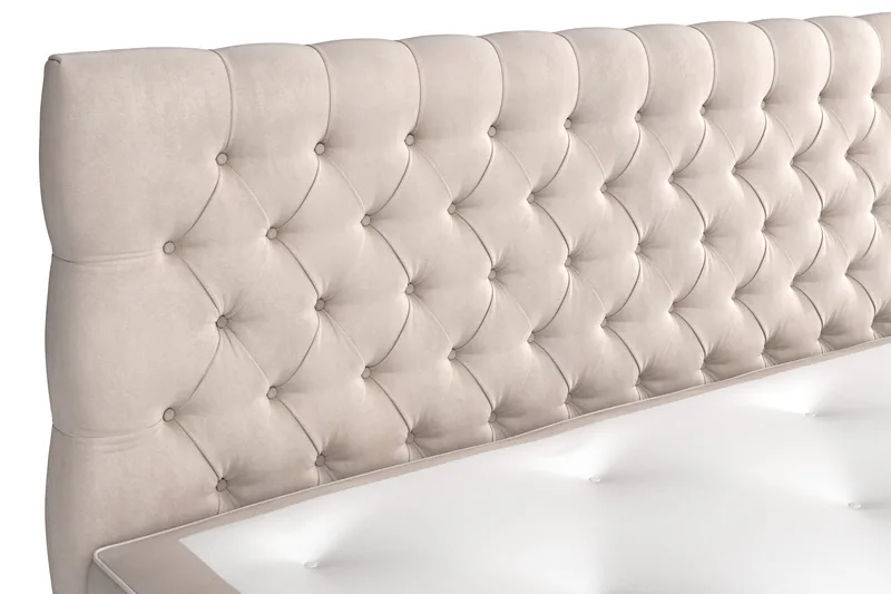 Celine Sängpaket 160x200cm - Beige/Sammet - Products - Möbler - Säng - Kontinentalsäng