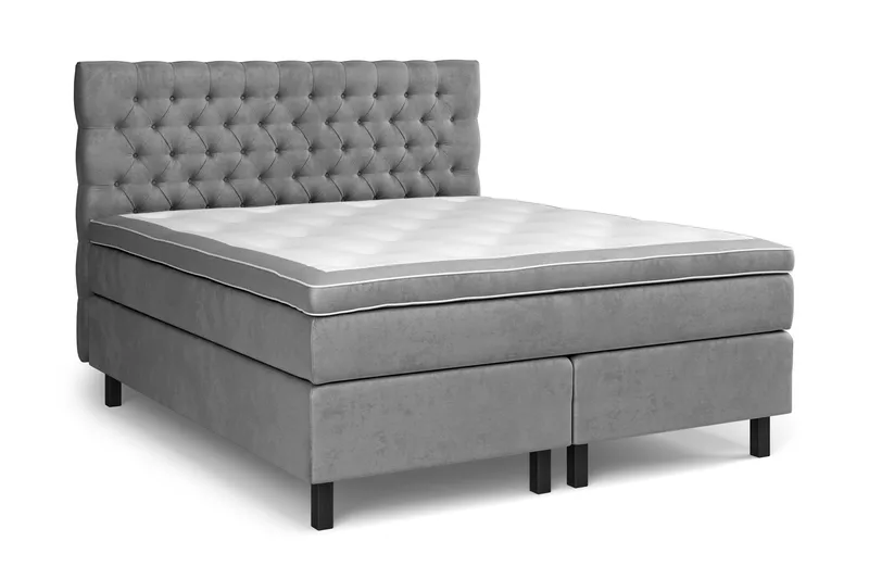 Celine Sängpaket 180x200 cm - Grå/Sammet - Products - Möbler - Säng - Kontinentalsäng
