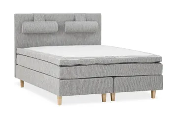 Charleston Kontinentalsäng 160x200 Fast/Latex - Ljusgrå - Products - Möbler - Säng - Kontinentalsäng