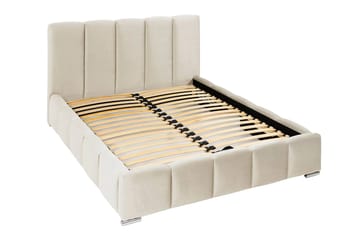 Cleaton Bubblig Sängram 180x200 cm med Förvaring HVILA Pocketresårmadrass och Bäddmadrass i Latex med Tvättbar klädsel - Beige/Vit - Products - Möbler - Säng - Komplett sängpaket