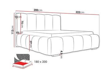 Cleaton Sängram 160x200 cm med Förvaring HVILA Pocketresårmadrass och Bäddmadrass i Latex med Tvättbar klädsel - Beige/Vit - Products - Möbler - Säng - Komplett sängpaket