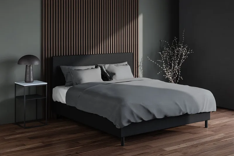 Divine Komplett Sängpaket 140x200 cm Med sänggavel - Mörkgrå - Products - Möbler - Säng - Kontinentalsäng