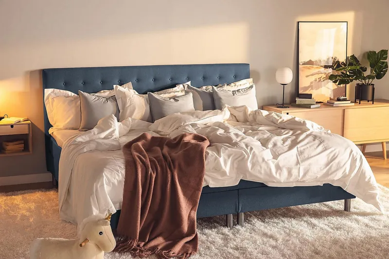 Ella Familjesäng 240x210  cm - (+Fler val) Mörkblå - Products - Möbler - Säng - Kontinentalsäng
