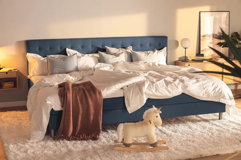 Ella Familjesäng Sängpaket 280x210  cm - (+Fler val) Mörkblå - Products - Möbler - Säng - Kontinentalsäng