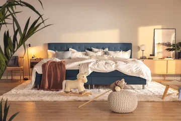Ella Familjesäng Sängpaket 280x210  cm - (+Fler val) Mörkblå - Products - Möbler - Säng - Kontinentalsäng