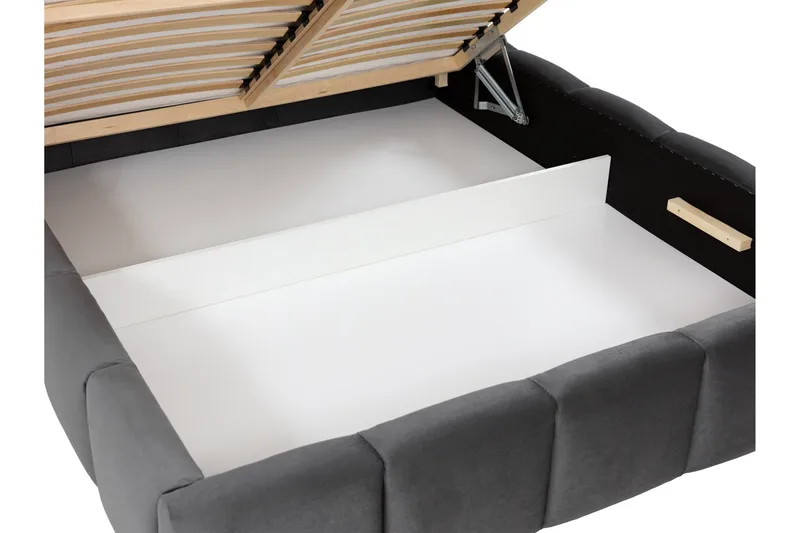 Gioia Förvaringssäng 140x200 cm - Grå - Products - Möbler - Säng - Säng med förvaring
