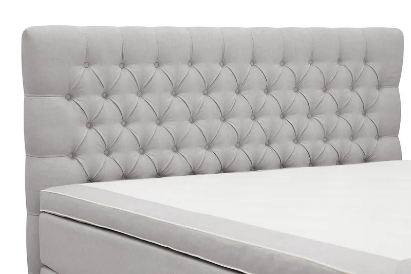 HVILA Lyx Komplett Sängpaket 180x200 cm Kontinentalsäng med knappad sänggavel - Grå - Products - Möbler - Säng - Kontinentalsäng