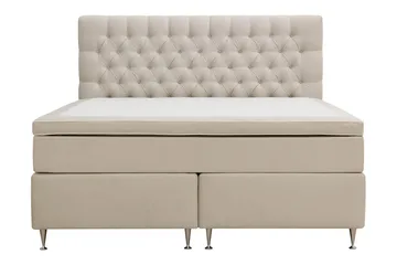 HVILA Lyx Komplett Sängpaket 180x200 cm Kontinentalsäng med knappad sänggavel i sammet