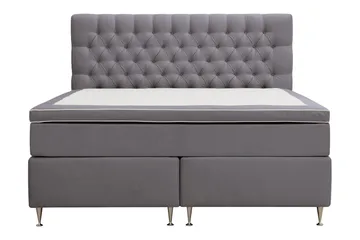 HVILA Lyx Komplett Sängpaket 180x200 cm Kontinentalsäng med knappad sänggavel i sammet