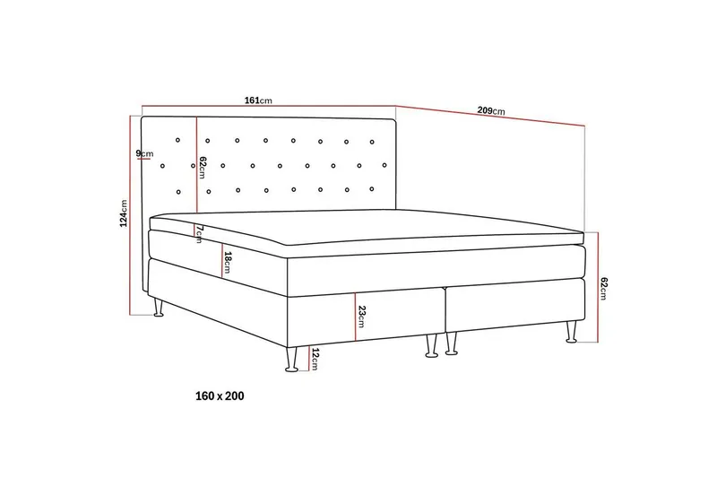 HVILA Plus Komplett Sängpaket 160x200 cm - Ljusbeige - Products - Möbler - Säng - Komplett sängpaket