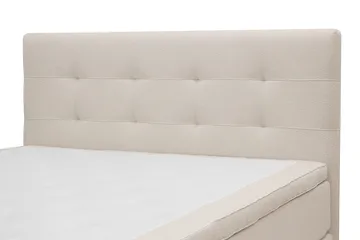 HVILA Premium Komplett Sängpaket 160x200 cm Kontinentalsäng med Sänggavel - Ljusbeige Bouclé - Products - Möbler - Säng - Kontinentalsäng