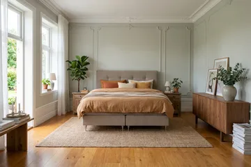 HVILA Premium Komplett Sängpaket 160x200 cm Kontinentalsäng med Sänggavel - Ljusbrun Tyg - Products - Möbler - Säng - Kontinentalsäng